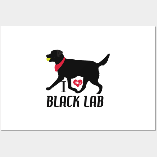 Black Lab Pattern in Purple Black Labs with Hearts Dog Patterns Posters and Art